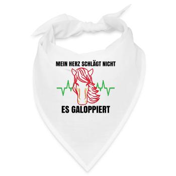 Cool Islandpferde Statement Pferdefan Gallop - Bandana - Weiß - Vorne