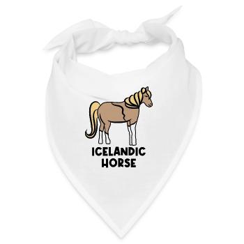 Islandpferde Pferdenarr Haflinger Ross Spruch - Bandana - Weiß - Vorne
