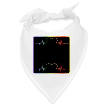 NAMENSSCHILD REGENBOGEN - Bandana - Weiß - Vorne