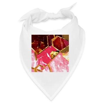 Marmor Roségold Textur - Bandana - Weiß - Vorne