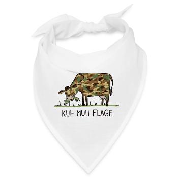 Kuh Muh Flage - Bandana - Weiß - Vorne