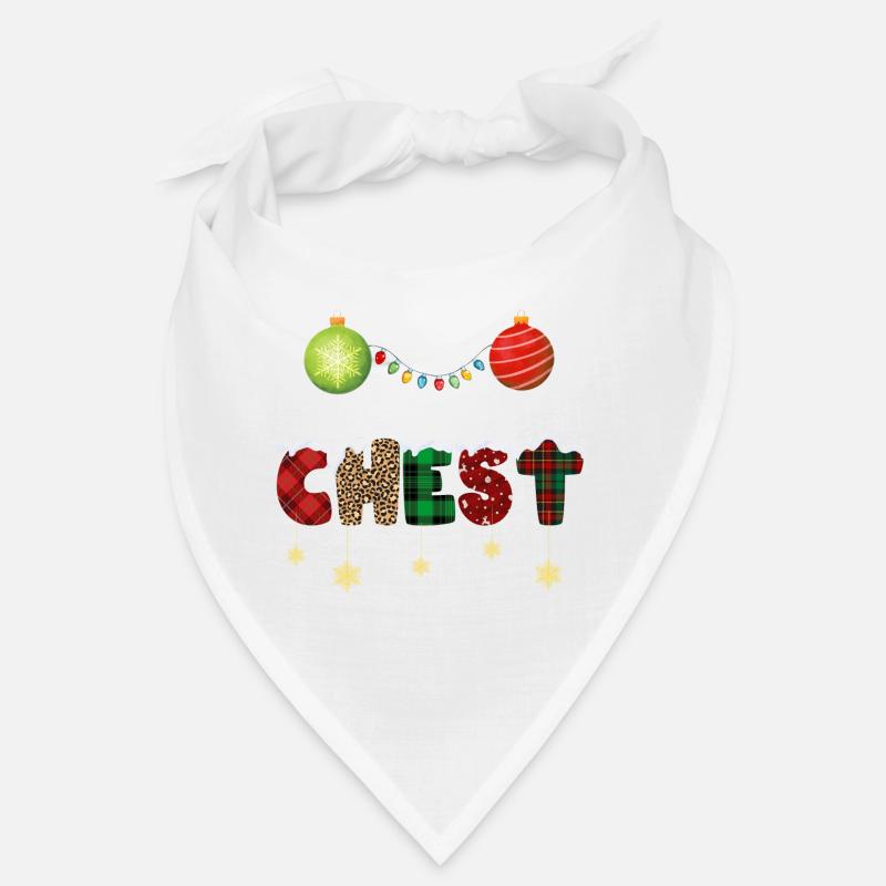 Noix Châtaignes Paire de Noël ajustée - Bandana - blanc