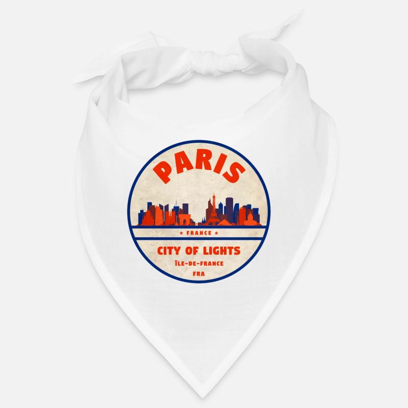 Paris Skyline Badge Bandana