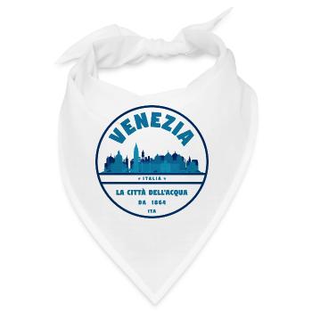Venezia Skyline Stempel - Bandana - Weiß - Vorne