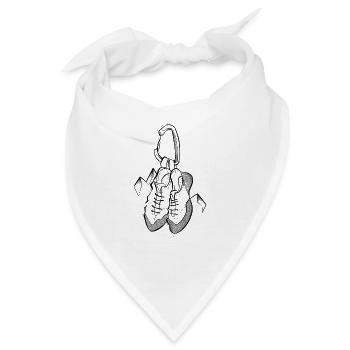Karabiner und Kletterschuhe dotwork Skizze - Bandana - Weiß - Vorne