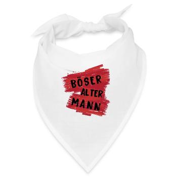 Böser Alter Mann - Bandana - Weiß - Vorne
