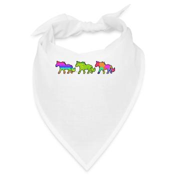 Galopp Pferdenarr Pferde Pferdeliebe Islandpferde - Bandana - Weiß - Vorne