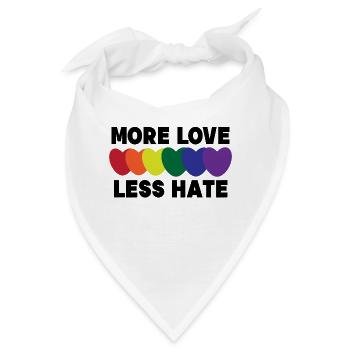 Homo Herz Lgbt Sexualität Statement Beziehung - Bandana - Weiß - Vorne