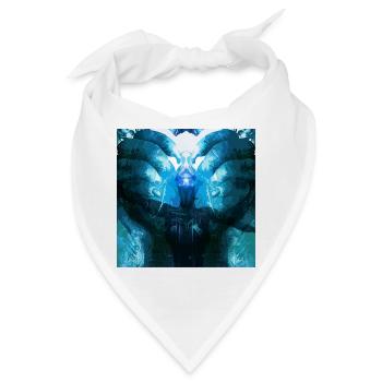 Spiegelndes Tiefblaues Wesen - Bandana - Weiß - Vorne