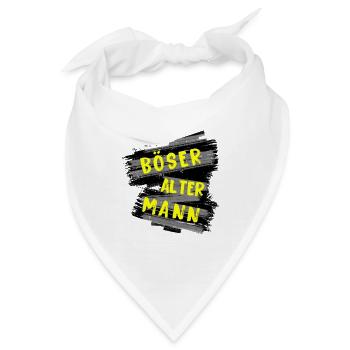 Böser Alter Mann - Bandana - Weiß - Vorne