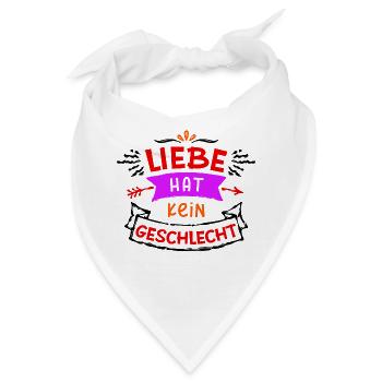 Lgbt Gleichgeschlechtliche Partnerschaft Statement - Bandana - Weiß - Vorne