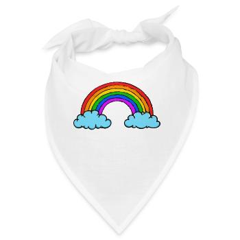 Homo Lgbt Regenbogen Gleichberechtigung Bisexuell - Bandana - Weiß - Vorne