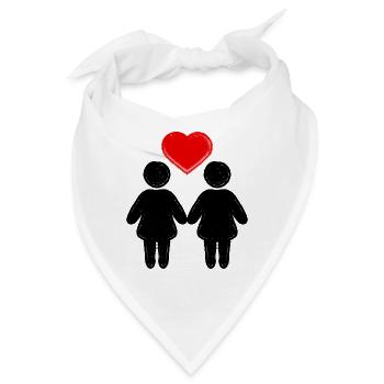 Lgbt Gleichgeschlechtliche Partnerschaft Herz - Bandana - Weiß - Vorne