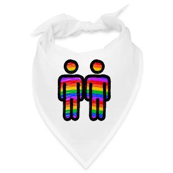 Lgbt Gleichgeschlechtliche Partnerschaft Bisexuell - Bandana - Weiß - Vorne