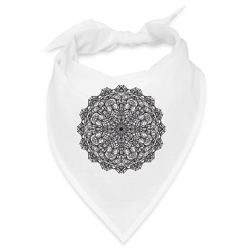 Mandala - Bandana - Weiß - Vorne