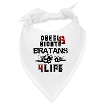 Onkel und Nichte Bratans fürs Leben Geschenk - Bandana - Weiß - Vorne
