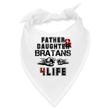 Vater und Tochter Bratans fürs Leben Geschenk - Bandana - Weiß - Vorne