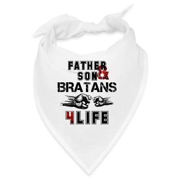 Vater und Sohn Bratans fürs Leben Geschenk - Bandana - Weiß - Vorne