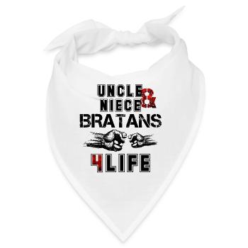 Onkel und Nichte Bratans fürs Leben Geschenk - Bandana - Weiß - Vorne