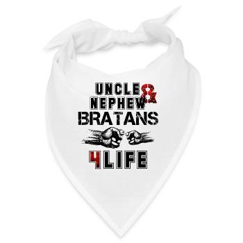 Onkel und Neffe Bratans fürs Leben Geschenk - Bandana - Weiß - Vorne