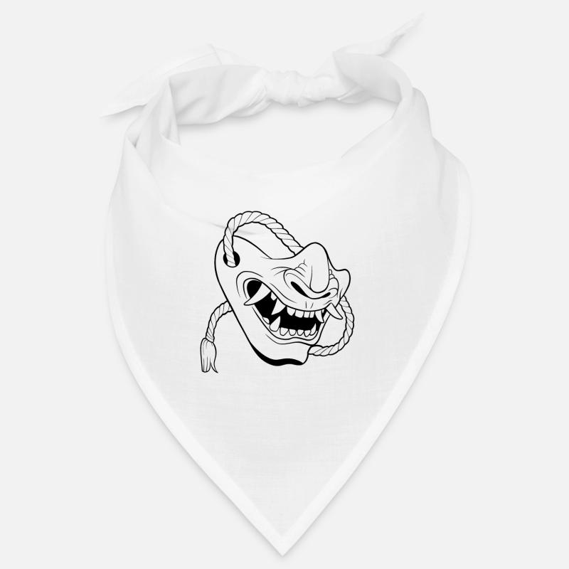 Mempo samurai line art Bandana