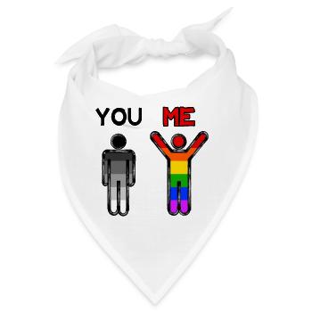 Lgbt Gleichgeschlechtliche Partnerschaft Spruch - Bandana - Weiß - Vorne