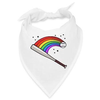 Regenbogenfahne Rechte Homosexueller Lgbt Lesben - Bandana - Weiß - Vorne
