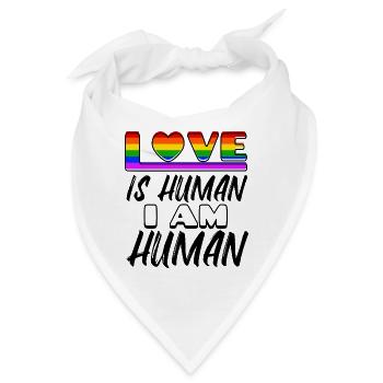 Liebe Regenbogen Menschenrechte Statement Lesben - Bandana - Weiß - Vorne