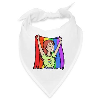Gleichberechtigung Lgbt Regenbogenfahne Homo - Bandana - Weiß - Vorne