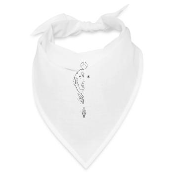 Golden Retriever ornamentale Linienkunst - Bandana - Weiß - Vorne