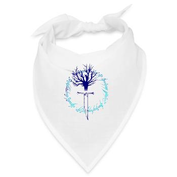 Elven Blade Dotwork Kunst - Bandana - Weiß - Vorne