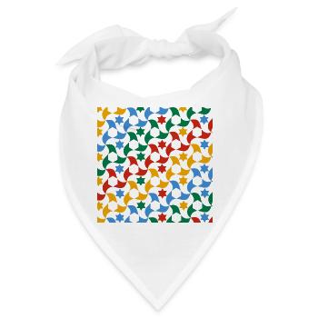 Andalusische Fliesen 12 (Alhambra, Granada) - Bandana - Weiß - Vorne