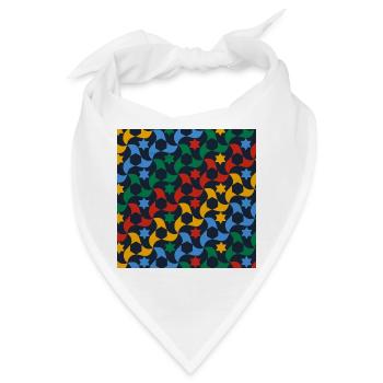 Andalusische Fliesen 12 (Alhambra, Granada) - Bandana - Weiß - Vorne