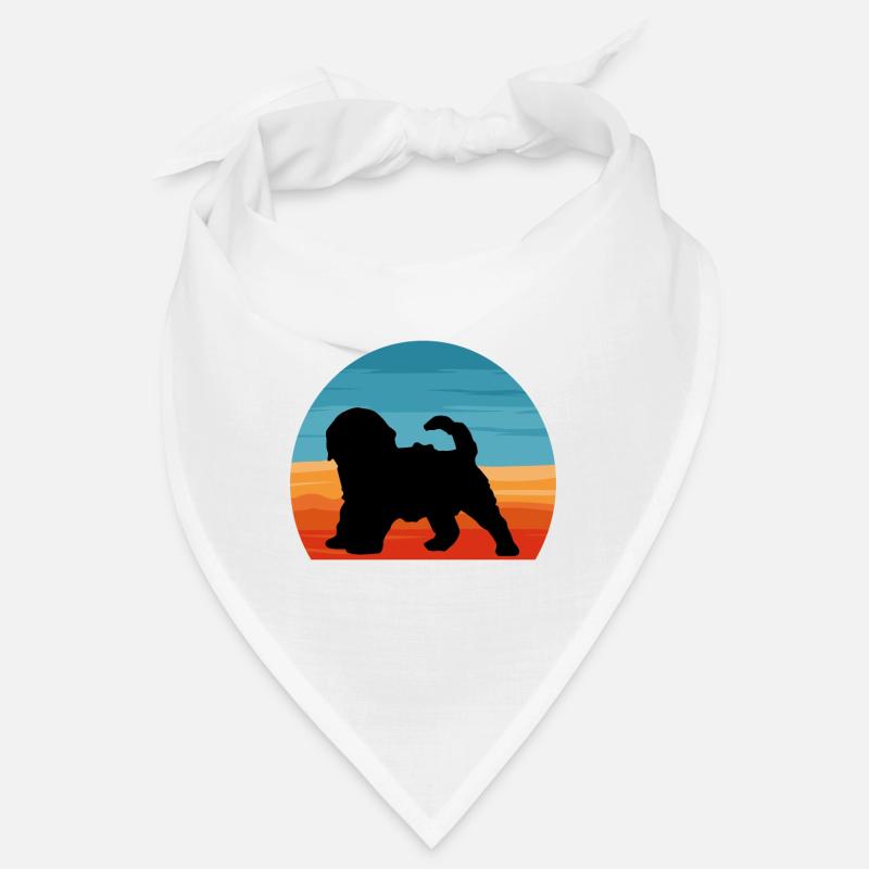Cockapoo Dog Lover Silhouette Vintage Sunset Bandana