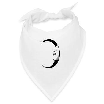 Mond einzelnes weibliches Gesicht - Bandana - Weiß - Vorne
