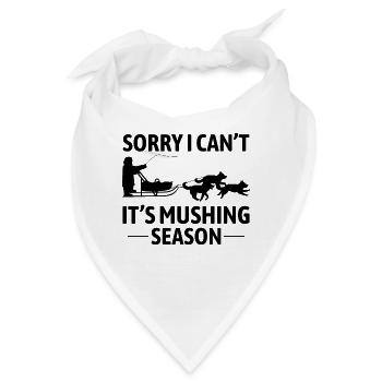 Husky Schlitten Hunderennen Alaskan Racers - Bandana - Weiß - Vorne