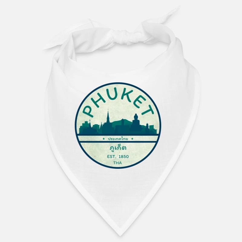 Phuket Skyline Vintage Abzeichen Bandana