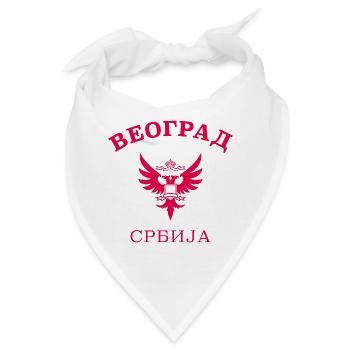 BEOGRAD - Belgrad - Serbien - Serbia - Bandana - Weiß - Vorne