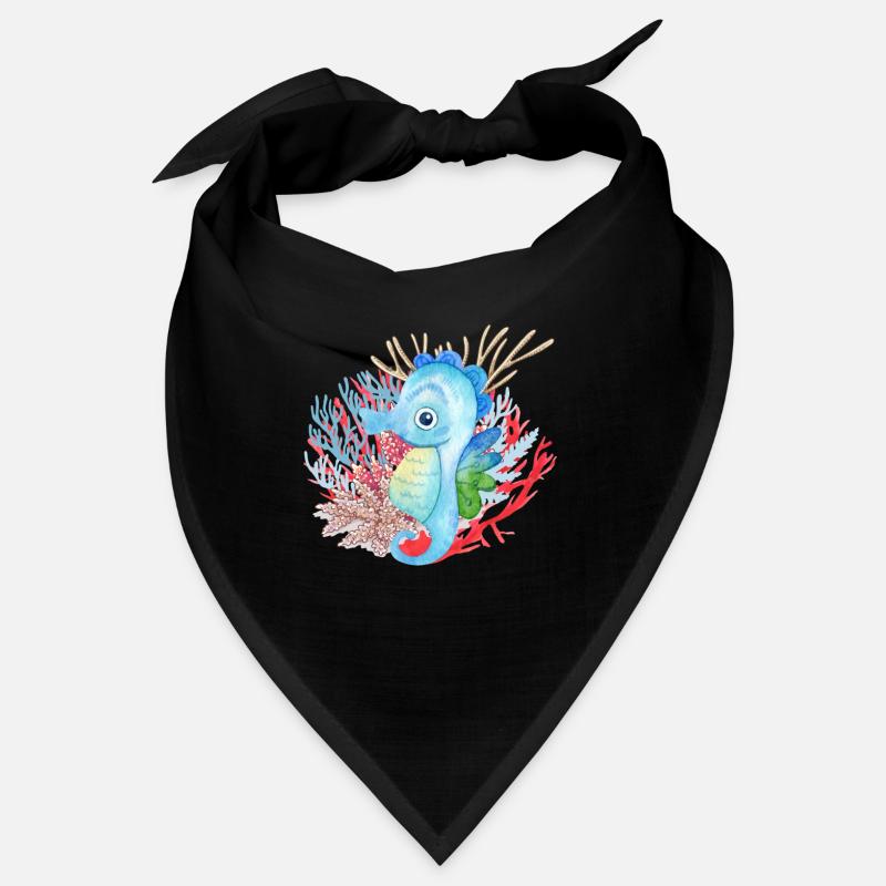 océan, hippocampe Bandana