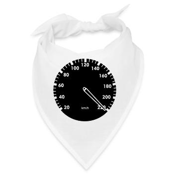 Tacho Auto - Bandana - Weiß - Vorne