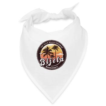 Bijela Montenegro Palmen Strand Design - Bandana - Weiß - Vorne