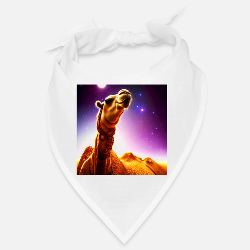 Dromedar Kamel - Wüstenschiff - Bandana - Weiß