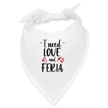 Besoin d'amour et de Feria - need Love und Feria - Bandana - Weiß - Vorne