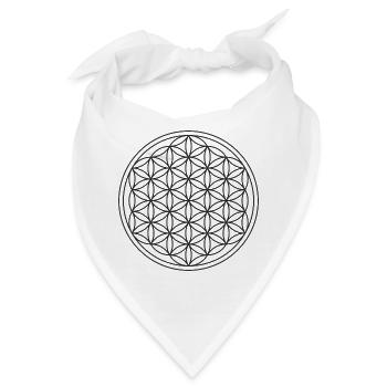 Blume des Lebens Schutzsymbol - Bandana - Weiß - Vorne