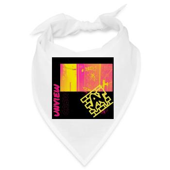 Urban Graffiti Neon Design - Bandana - Weiß - Vorne