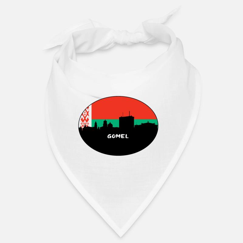 Gomel Biélorussie Drapeau Skyline Voyage Silhouette Bandana