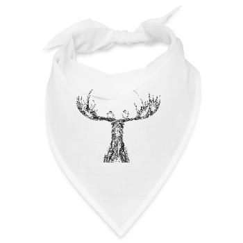 Skulptur Elch Kopf Schweden - Bandana - Weiß - Vorne