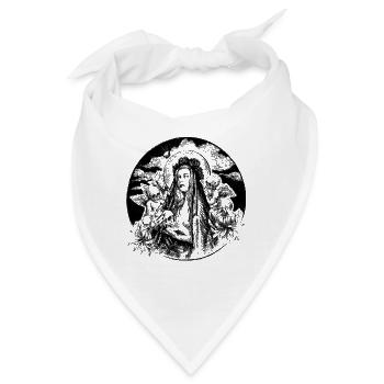 Schwarze Madonna mit Cherubim - Bandana - Weiß - Vorne