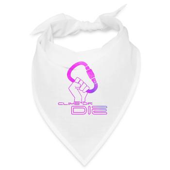 Klettern oder sterben! - Bandana - Weiß - Vorne