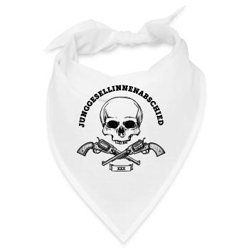 Junggesellinnenabschied 2023 Schädel (MC) (Black) - Bandana - Weiß - Vorne